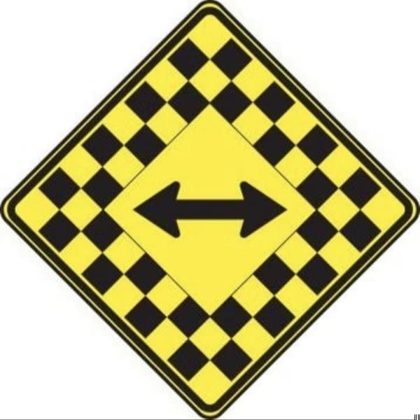 Accuform WARNING SIGN DOUBLE ARROW 30 in X 30 in FRW306DP - main